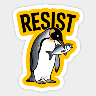 Penguin-Resist-Protest–Funny-Political-Animal-Activism-Design Sticker